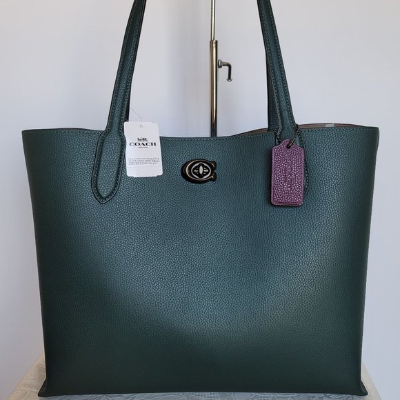 COACH Handbags - COACH Willow with Signature Canvas Interior Tote